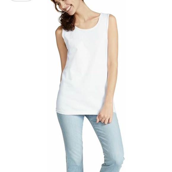 Comfort Colors Adult White Tank Top, 100% Cotton, Style G9360 Size M - Picture 3 of 6